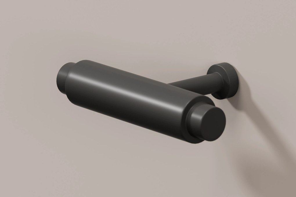 Nočný stolík Lorini so zásuvkou 45 cm - kašmír / čierna T-bar úchytka / kovová podnož