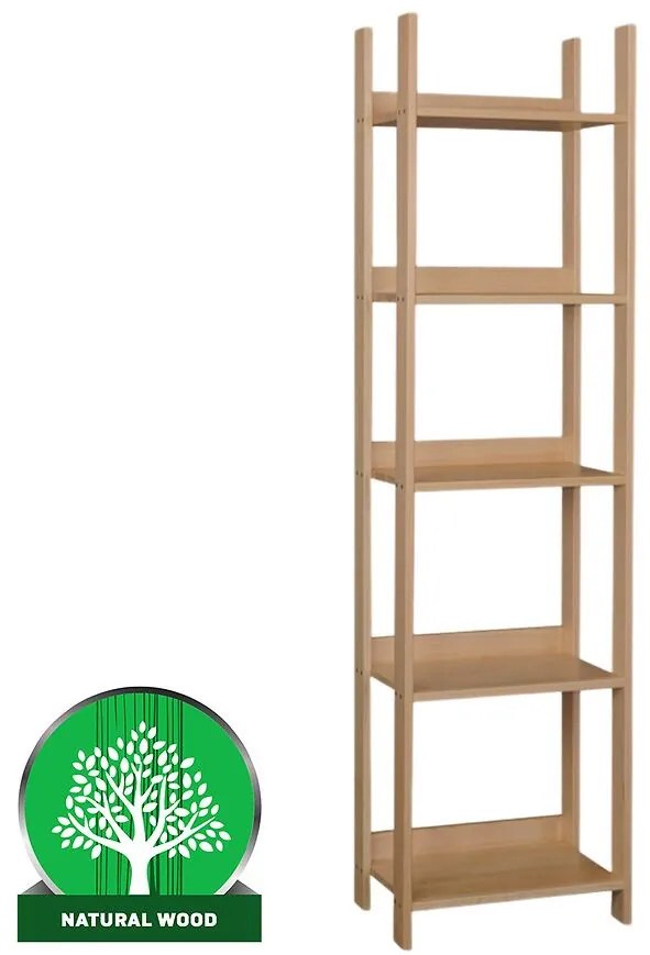 Regál eko vysoký 190 borovica morená dub