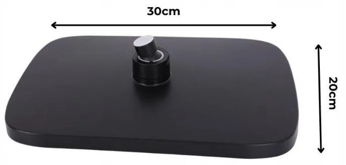 Erga Sami, dažďová hlavová sprchová hlavica 30x20 cm, čierna matná, ERG-YKA-BP.SAMI-XL-BLK