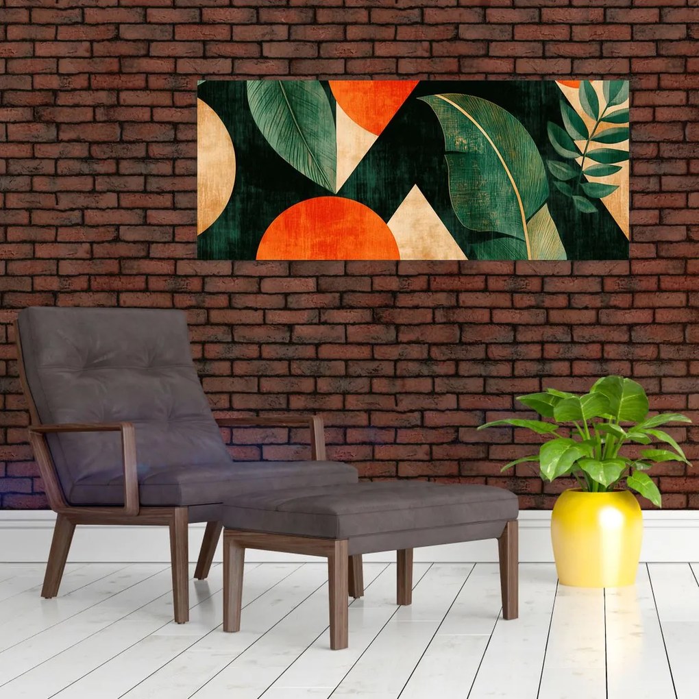 Obraz - Geometrické prírodné motívy II. (120x50 cm)