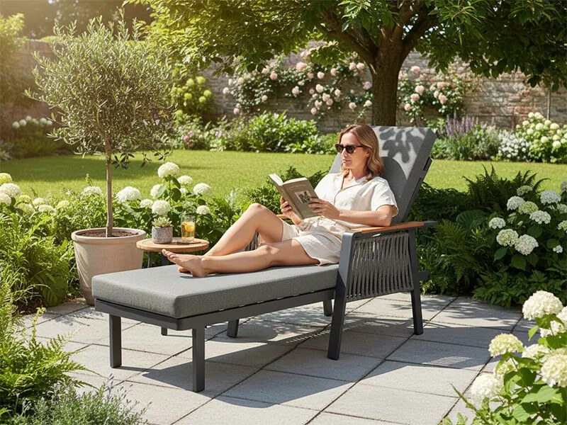 CH Luxusné záhradné hliníkové ležadlo Skopje