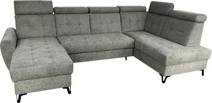 Sedacia súprava Lavante U XXL, pravá, sivá (country 17)