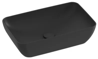 Umývadlo na dosku Ravak Uni 50x31 cm čierna bez otvoru pre batériu, bez prepadu XJX0D150000, 1 ks