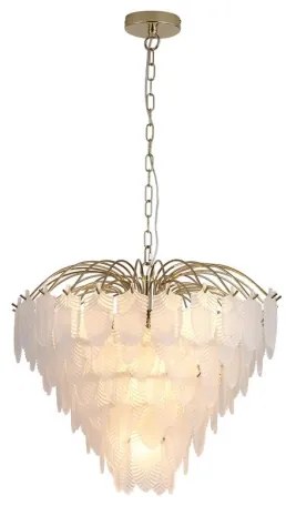 Searchlight 48970-6SB - Luster na reťazi FEATHER 6xE14/60W/230V