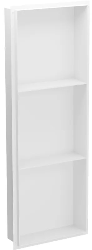 Mexen X-Wall-NR, polička na zapustenie pod obklad bez goliera 90 x 30 cm, biela, 1921903010S