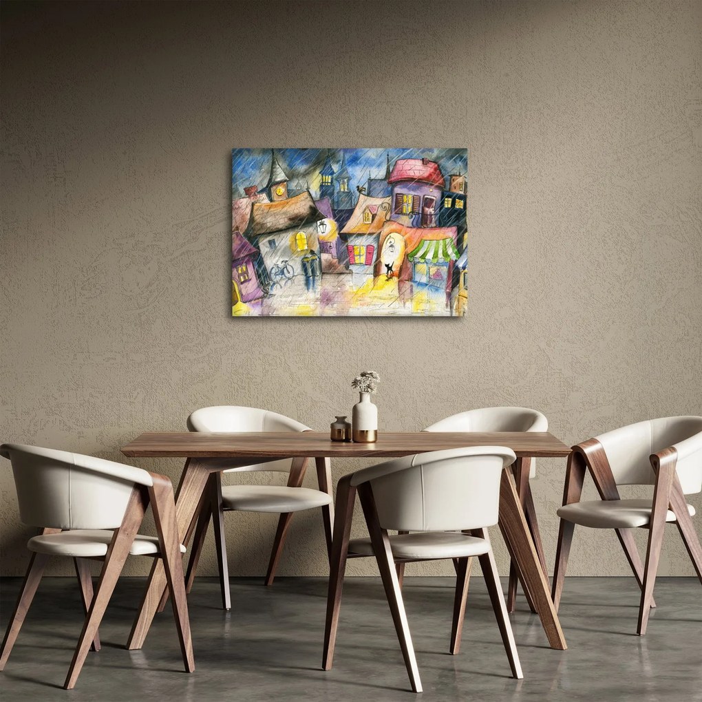 Obraz - Daždivý večer (70x50 cm)