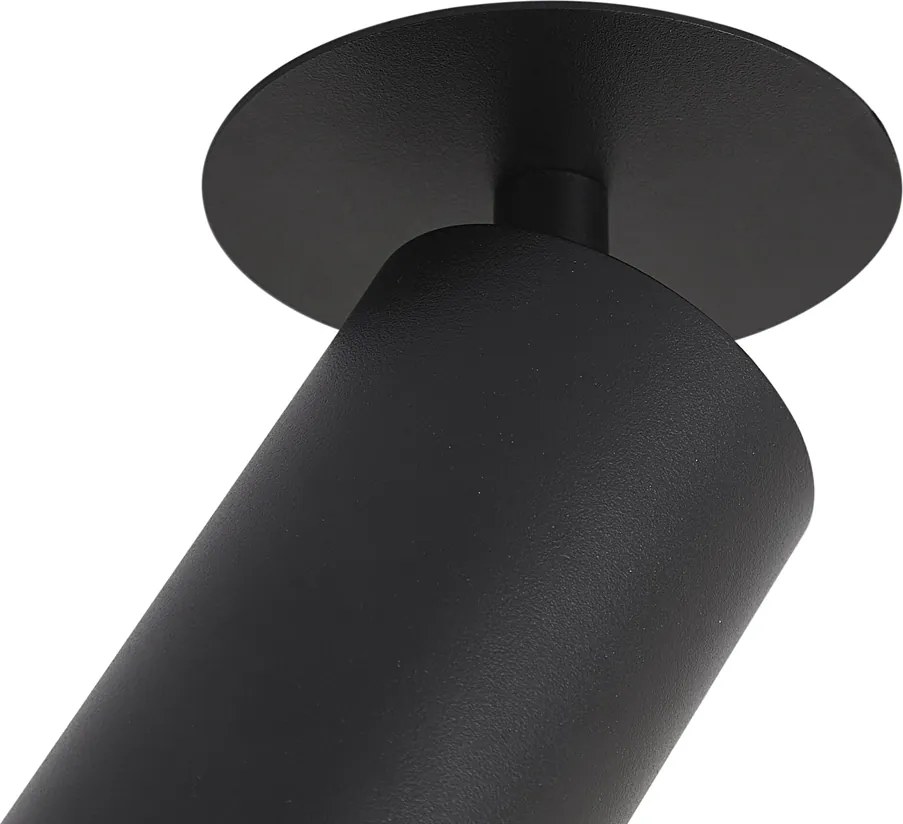 Moderné zapustené bodové svietidlo čierne GU10 50mm IP44 - Chels