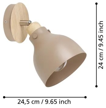 Eglo 900711 - Nástenné bodové svietidlo ARRECIFE 1xE27/28W/230V