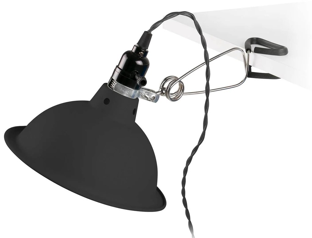 Upínacia lampa Pepper, čierna