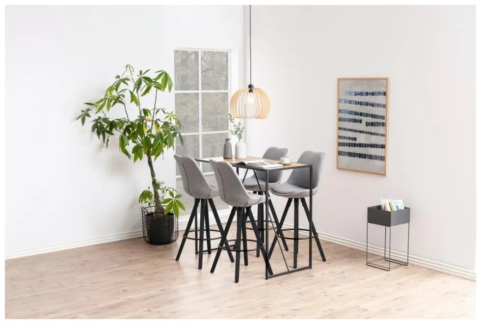 Čierno-hnedý barový stolík Actona Seaford