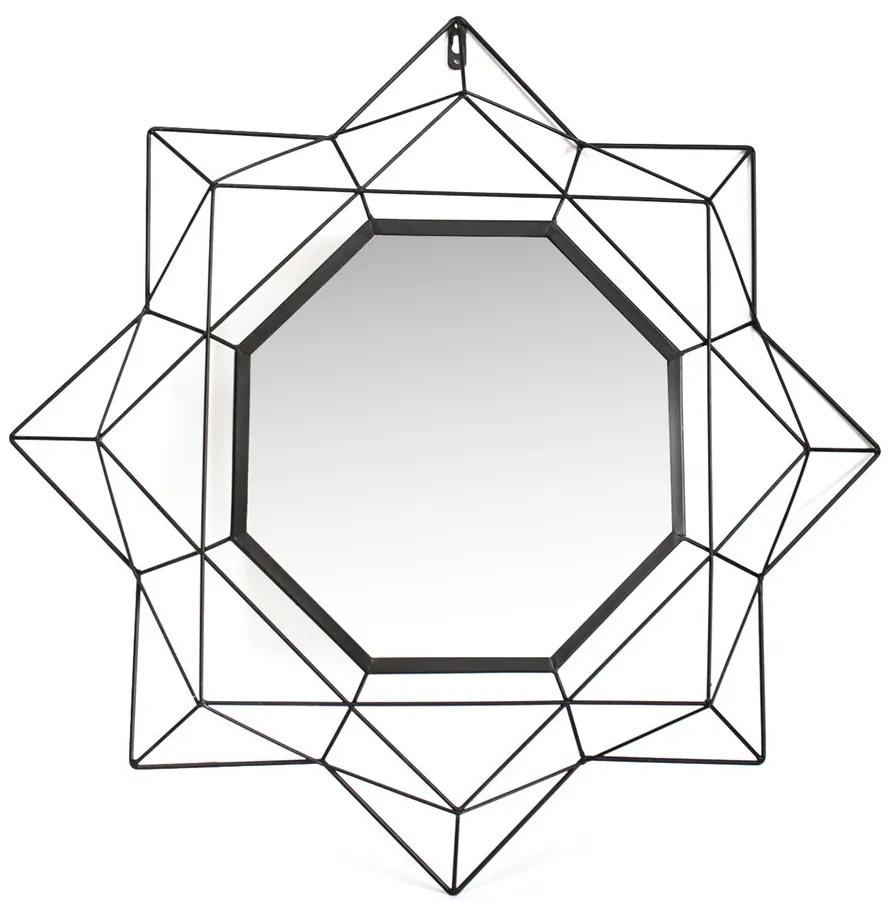 HOMEDE Nástenné zrkadlo Marys čierne, velikost 55x3,8x55