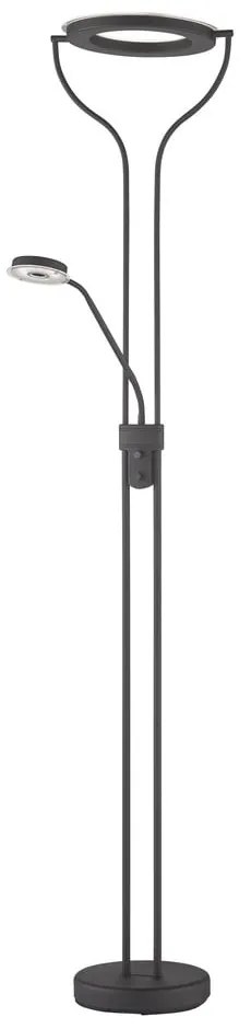 Čierna LED stmievateľná stojacia lampa (výška 180 cm) Davos – Fischer &amp; Honsel