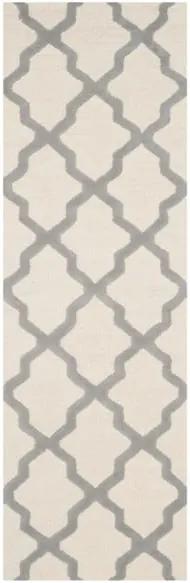 Bielosivý vlnený koberec Ava White Grey, 76 × 182 cm