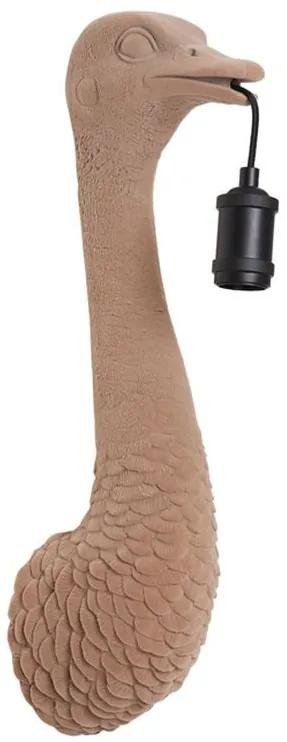 Piesková nástenná lampa pštros Ostrich velvet sand - 18*15*57 cm / E27