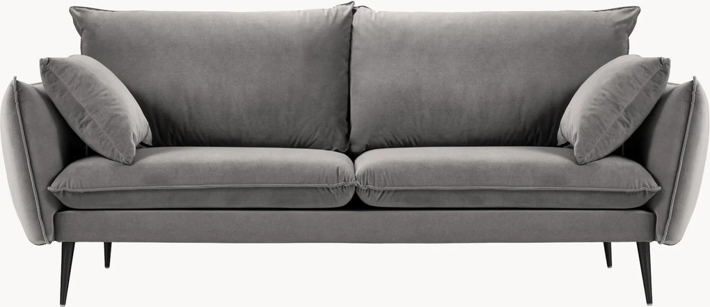 Pohovka v zamatovom vzhľade Elio (3-miestna), Š 228 cm