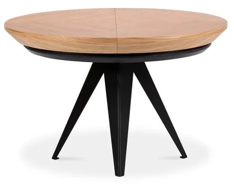 Rozkladací stôl s čiernymi kovovými nohami Windsor & Co Sofas Magnus, ø 120 cm