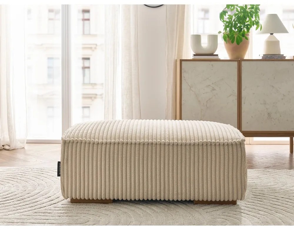 Svetlohnedá menčestrová podnožka Chelsea – Bobochic Paris