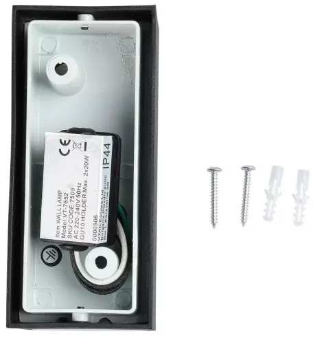 Vonkajšie nástenné svietidlo 2xGU10/20W/230V IP44