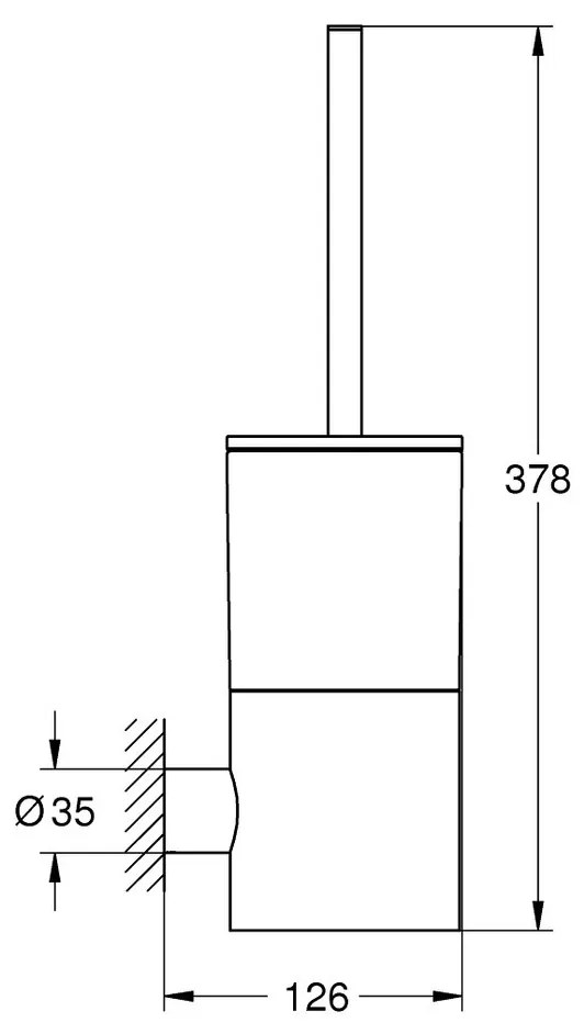 GROHE Atrio - Súprava na čistenie toalety, kartáčovaný Hard Graphite 40314AL3