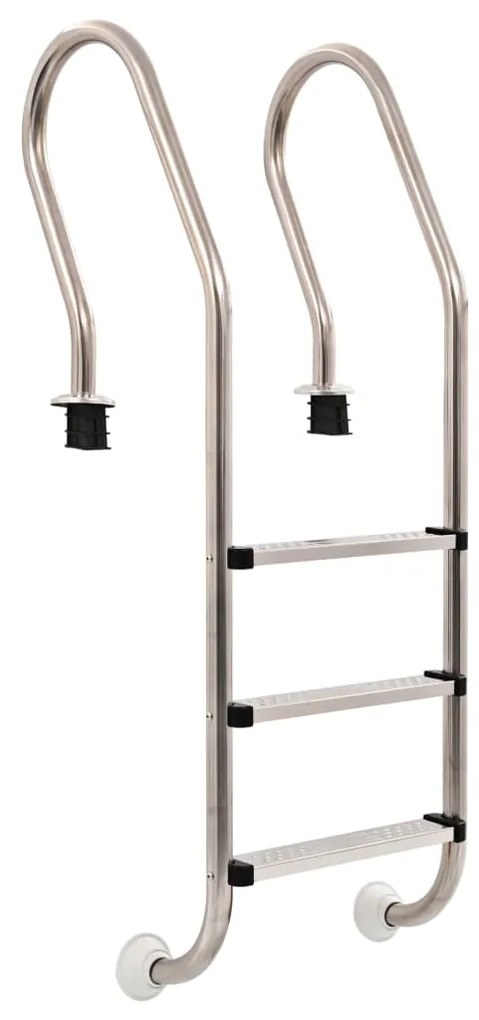vidaXL Bazénový rebrík s 3 schodíkmi, nehrdzavejúca oceľ 304, 120 cm