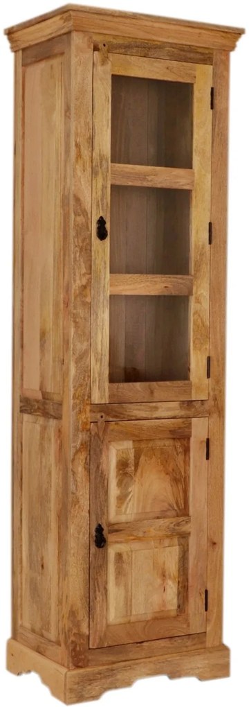 furniture-nabytek.cz - Drevená vitrína z masívu mango 60x200x45