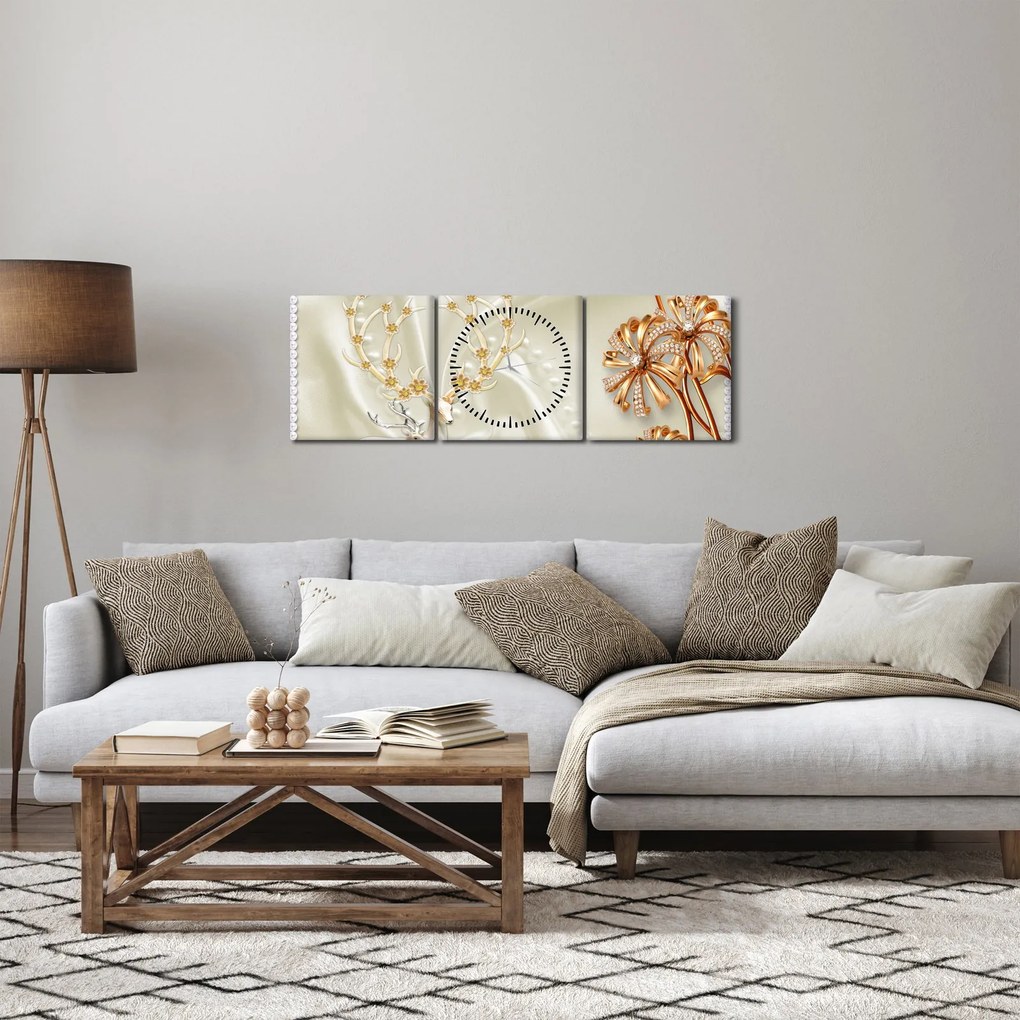 Obraz - Koláž (s hodinami) (90x30 cm)