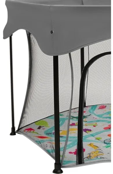 Lionelo - Hracia ohrádka ROEL PLUS Sivá Viacfarebná