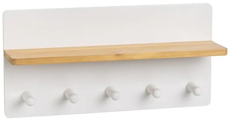 Biely nástenný vešiak s poličkou – Casa Selección