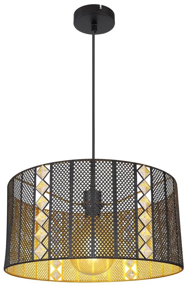 Globo 15450H - Luster na lanku ABINY 1xE27/60W/230V zlatá/čierna