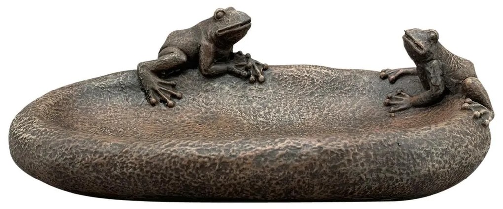 Exner GmbH Napájadlo pre vtáky Frogs, 7,8x23,5 cm, magnézium, hnedá