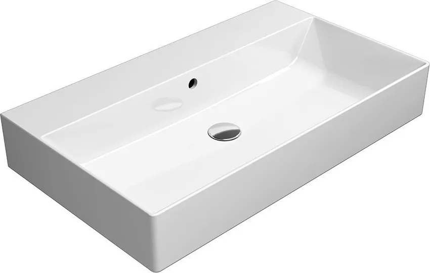 GSI GSI, KUBE X keramické umývadlo 80x47cm, bez otvoru, biela ExtraGlaze, 9422011