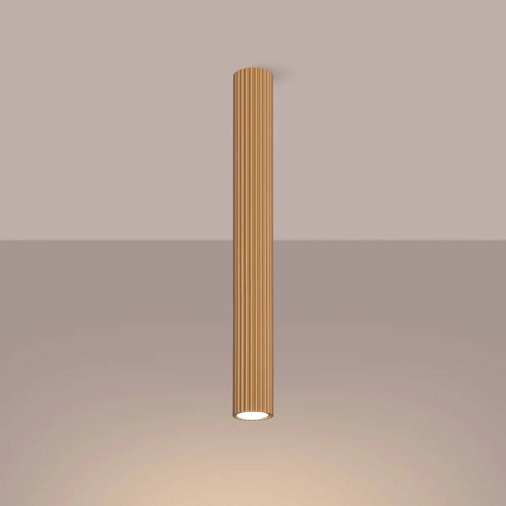 Stropné svietidlo Karbon, 1x zlaté kovové tienidlo, (60 cm)