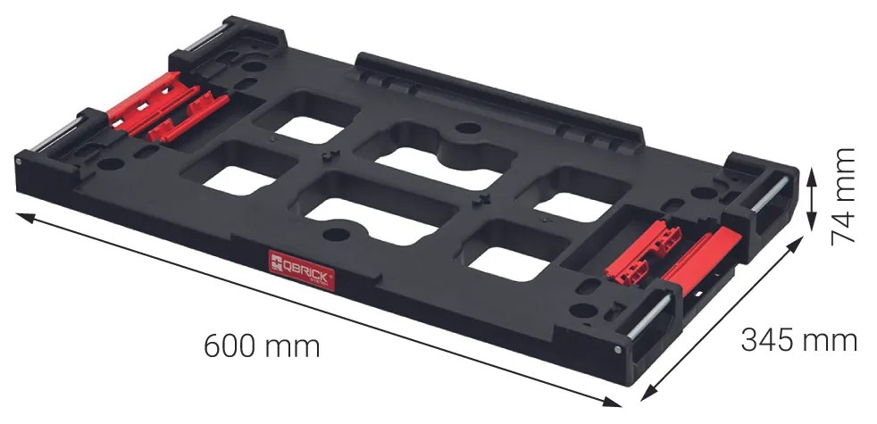 Sada zásuvkových Qbrick System PRO organizérov 300 + 200 + 100 MFI s nástenným konektorom