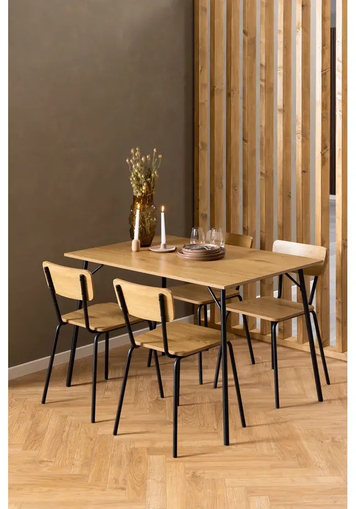 Jídelní židle Peru dub divoký/černá