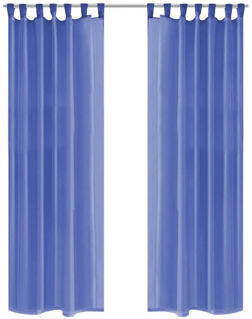 vidaXL Záves z látky voál, 2 ks, 140 x 225 cm, kráľovský modrý
