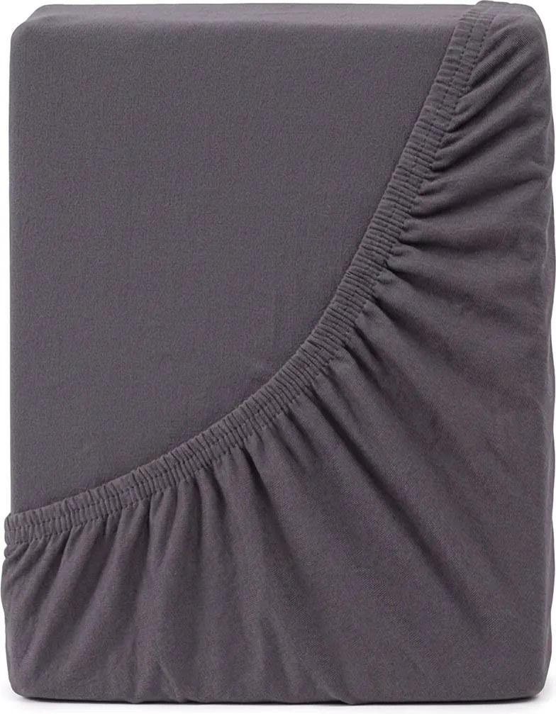 4Home jersey prestieradlo Mako antracit, 90 x 200 cm