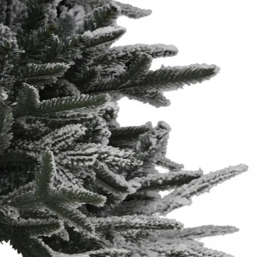 vidaXL Umelý vianočný stromček s LED a vločkami snehu 210 cm PVC a PE-