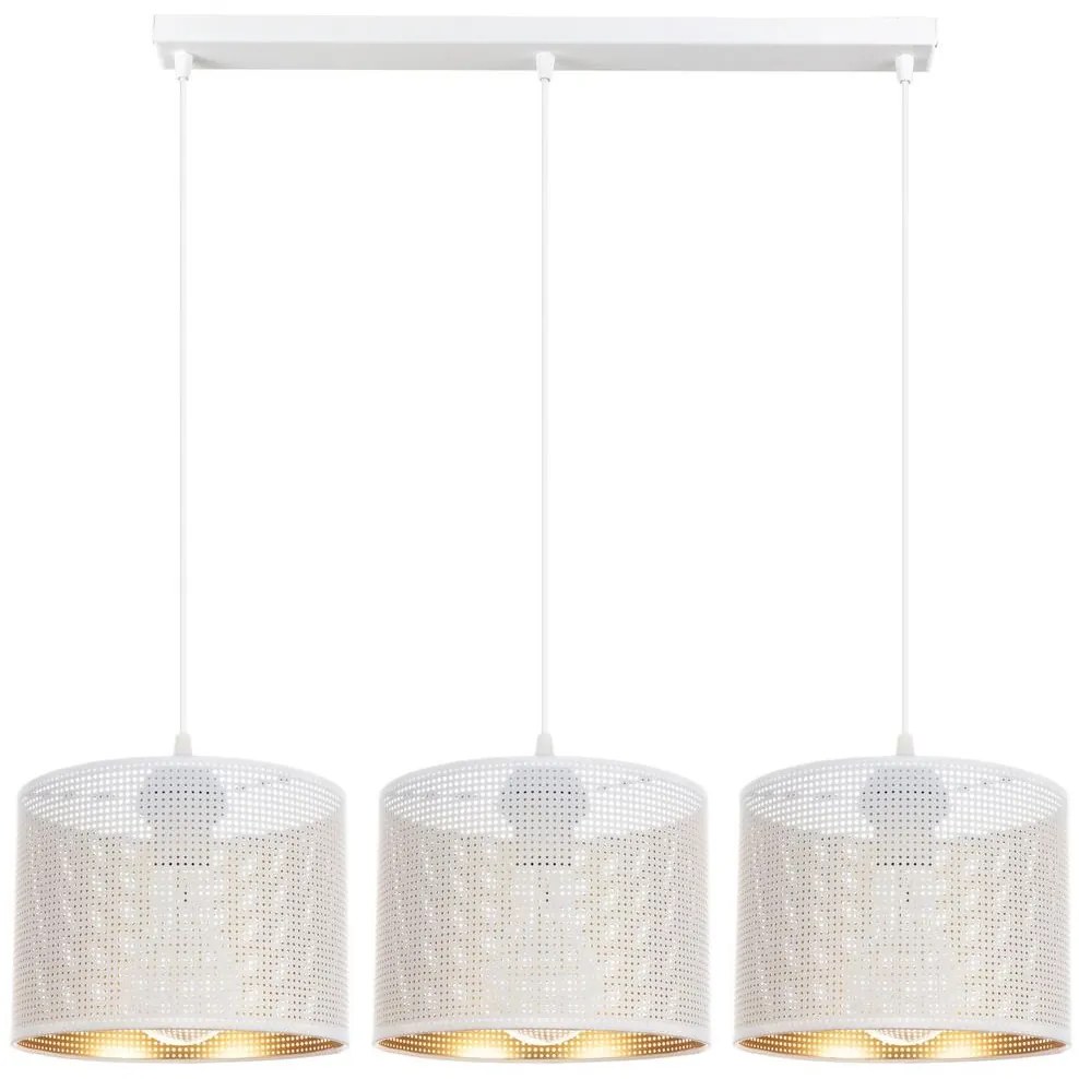 Luster na lanku ALDO 3xE27/60W/230V biela