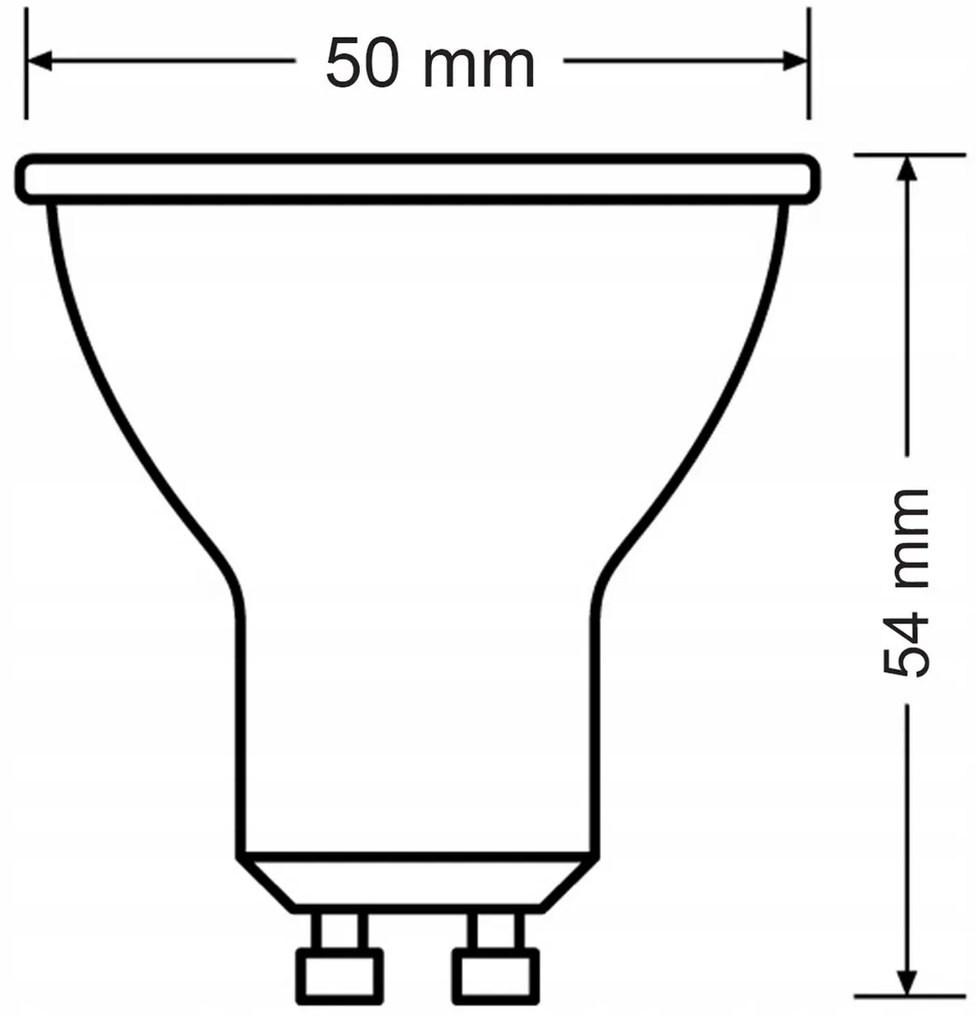 5x LED žiarovka Philips GU10 - 4,7 W - 345lm - 2700K
