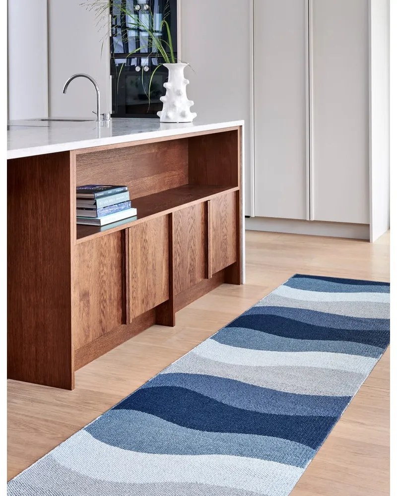 Modrý vnútorný a vonkajší behúň 70x200 cm Urvi Water – Pappelina