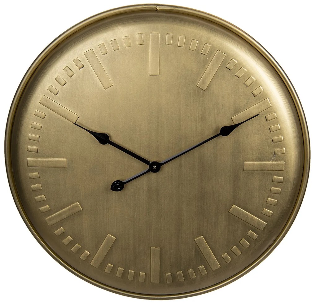 Zlaté kovové nástenné hodiny Audra - Ø 62 * 3 cm