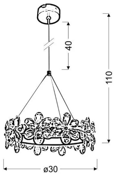 LED Luster na lanku ARVIN LED/14W/230V