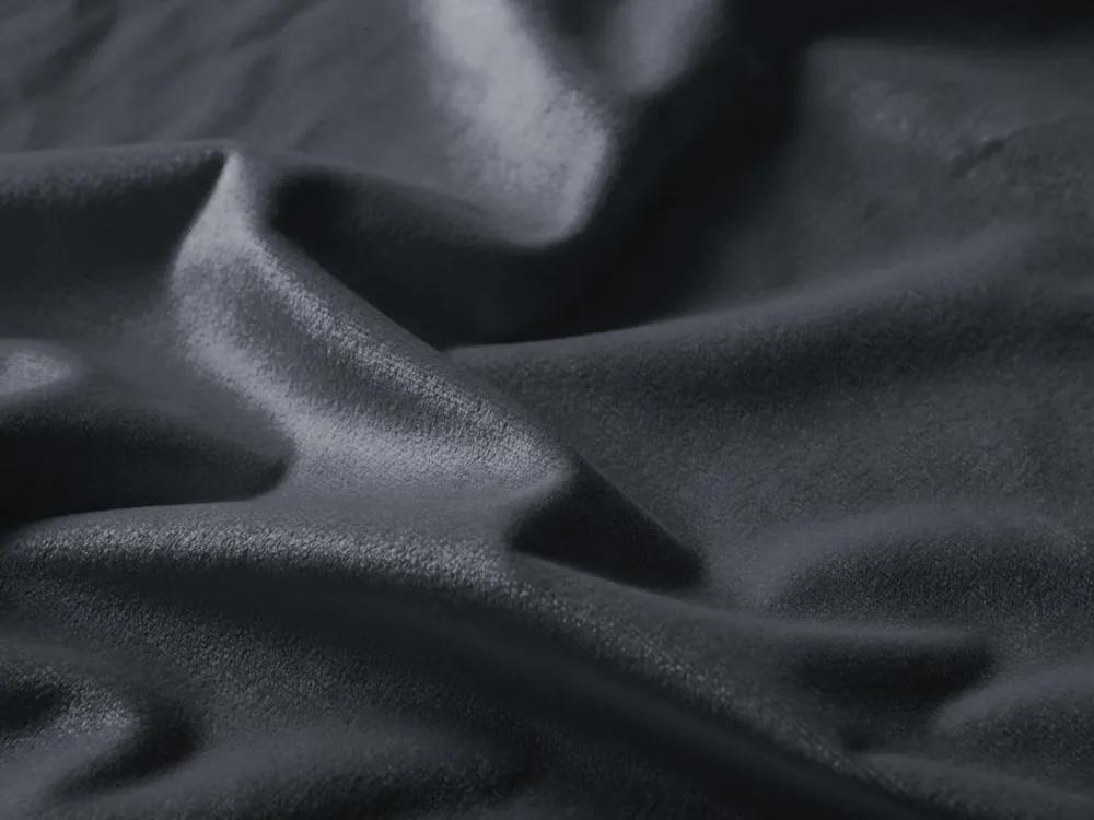 Biante Veľký zamatový oválny obrus Velvet Premium SVP-004 Antracitovo sivý 200x260 cm