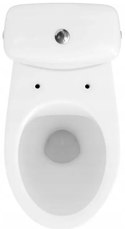 Cersanit Cersania SimpleOn 010 - WC kombi 3/6l + sedátko s pomalým zatváraním z duroplastu, horizontálny odpad, biela, K11-2337