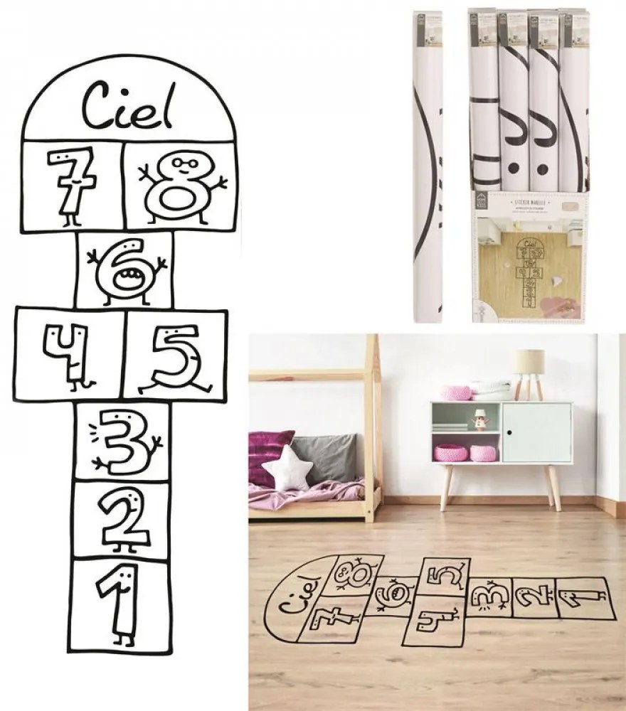 HOME DECO KIDS Nálepka na stenu Hopskok pre deti – hravá skákačka do detskej izby bez kriedy