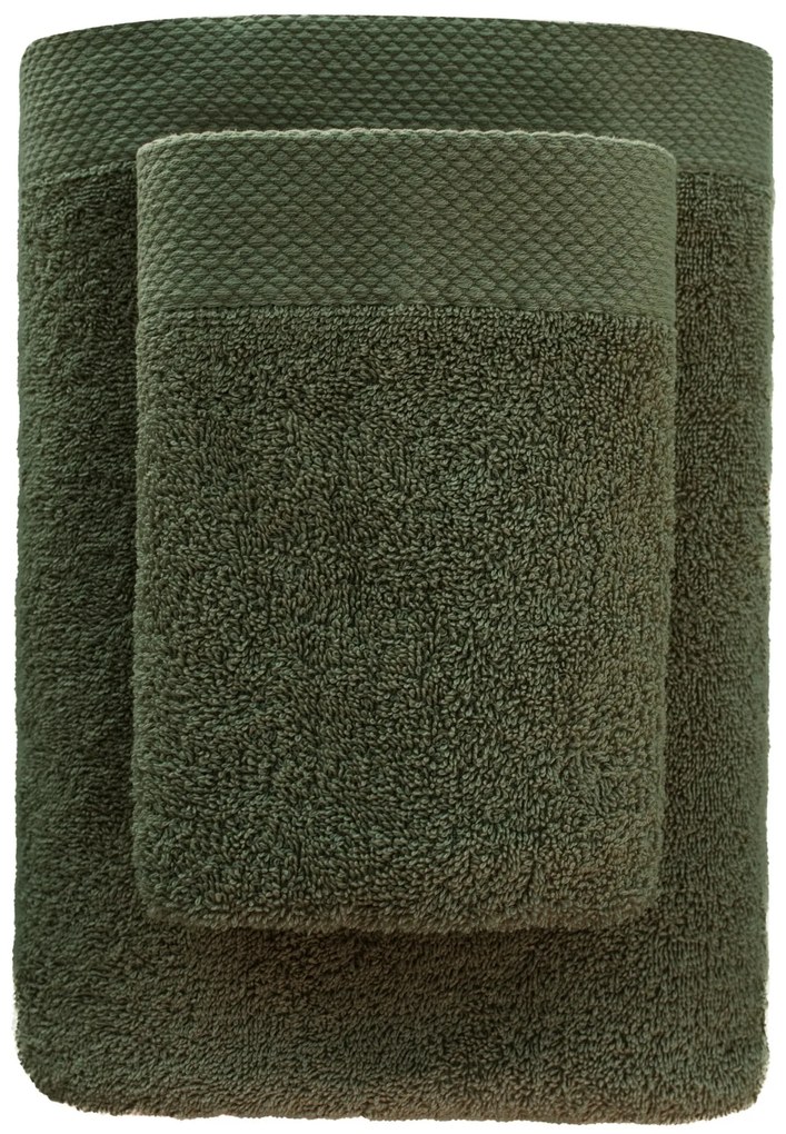 Bavlnený froté uterák BOHO 70x140 cm zelený