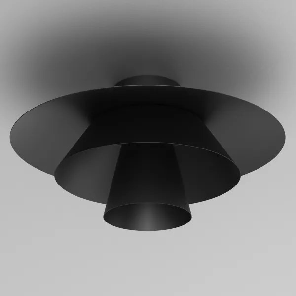 Stropné svietidlo PLATO 1xE27/15W/230V pr. 32 cm čierne