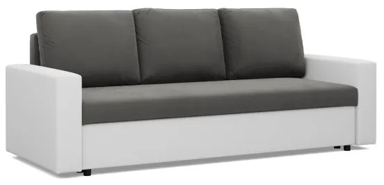 Trojmiestna rozkladacia sedačka LUNA popolová / biela