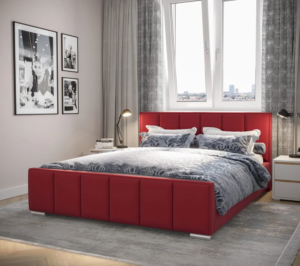 Moderná čalúnená posteľ FANCY - Drevený rám,180x200