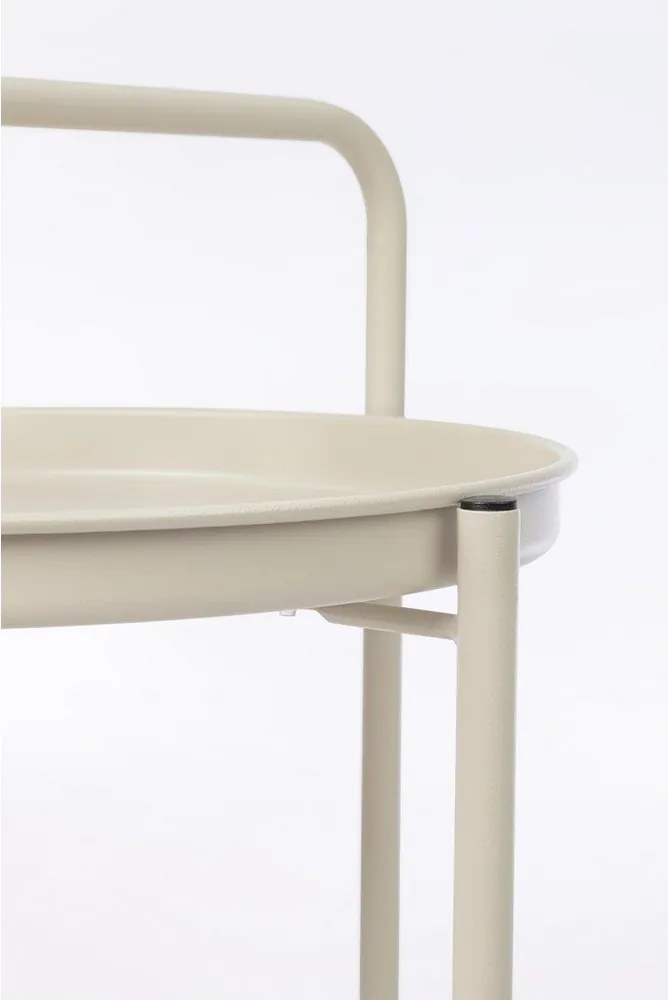 Oceľový servírovací stolík na kolieskach ø 44,5 cm Austin – Yes Everyday